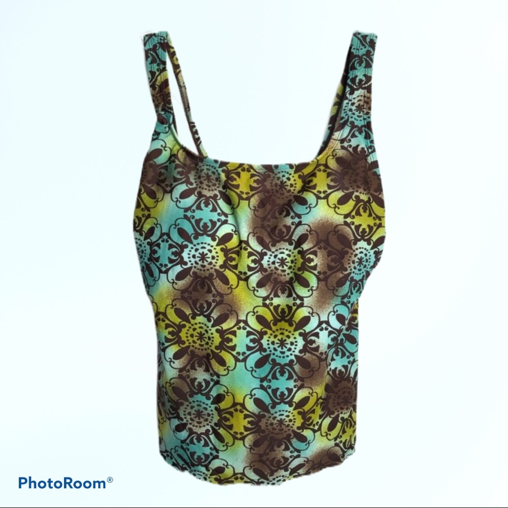 Merona Wide Strap Tankini Swimwear Top Medium Size